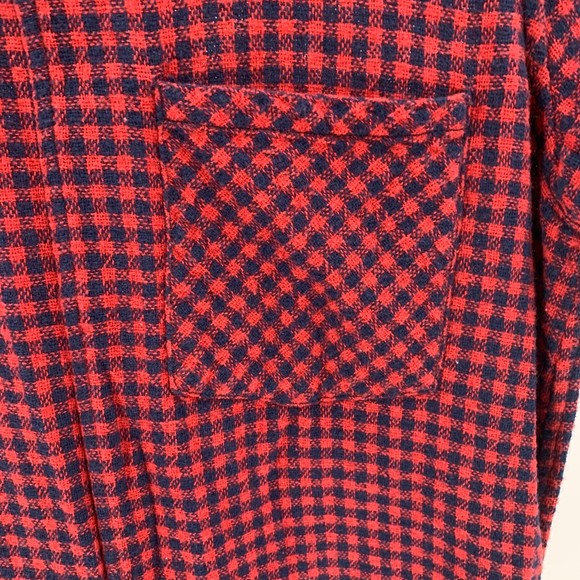 Current/Elliot red plaid raw hem high low dress 0 - Picture 4 of 9